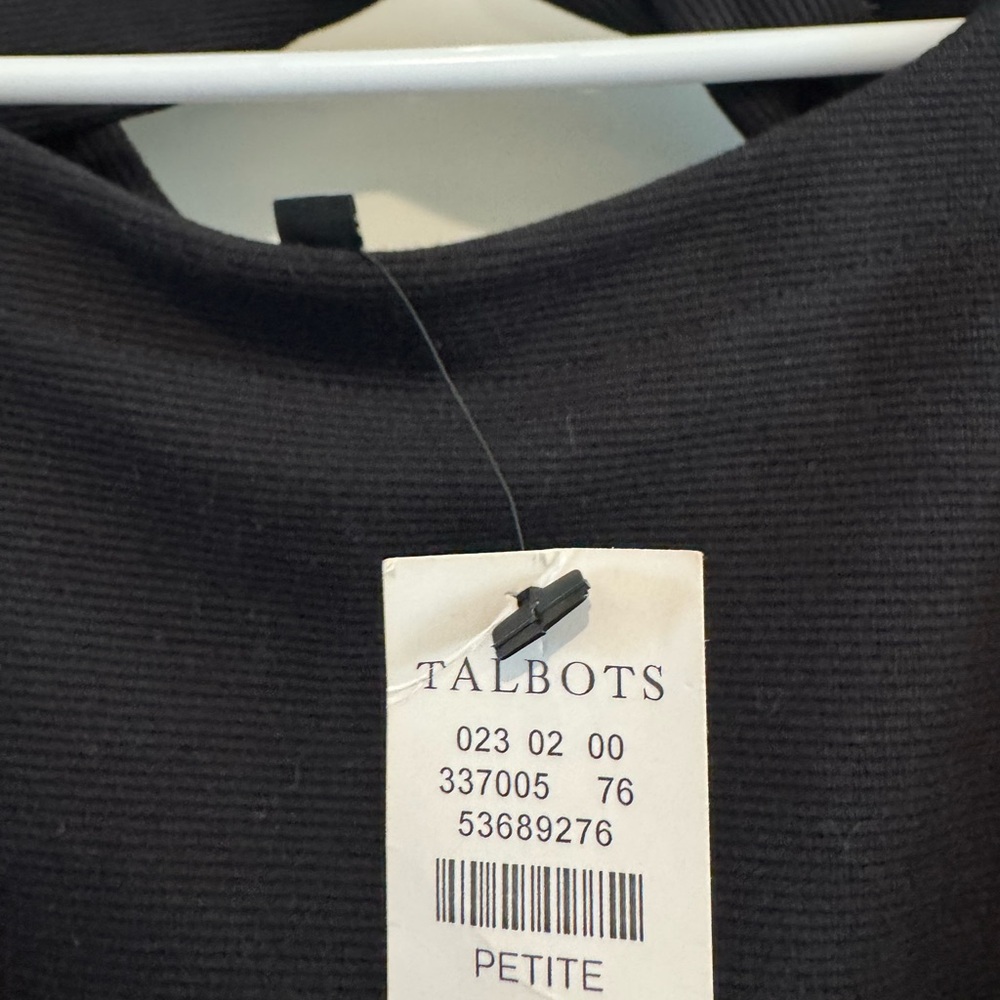Talbots Black Ribbed Knit Top - Picture 5 of 5